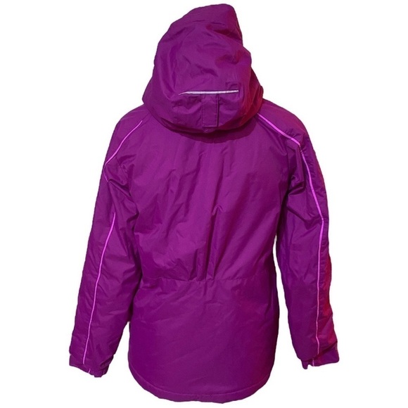 Columbia Omni Tech Heat Waterproof Breathable Purple Hooded Jacket L 14/16 - Picture 3 of 13